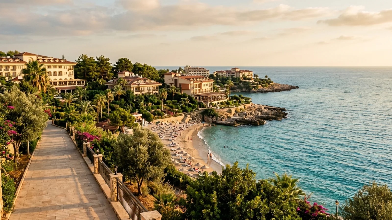 Private transfer from Antalya Airport arriving at Emir Beach in Okurcalar